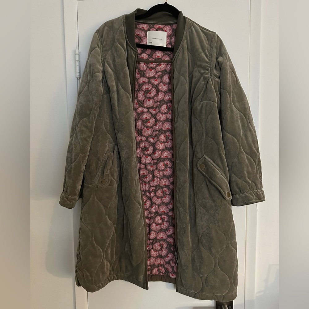 Army Green Oversized Quilted Coat